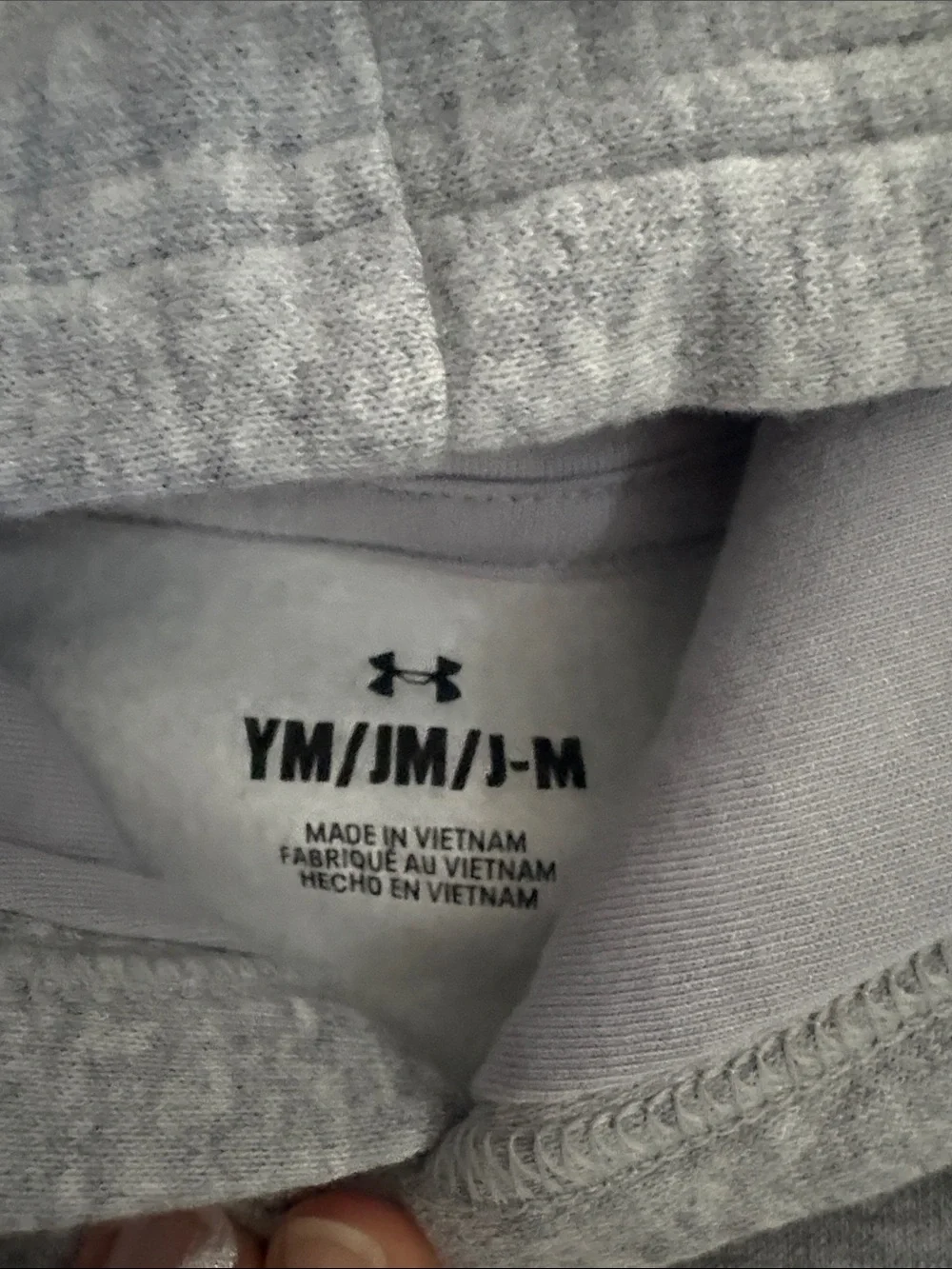 Boys Under Armour Light Gray Hoodie with Logo